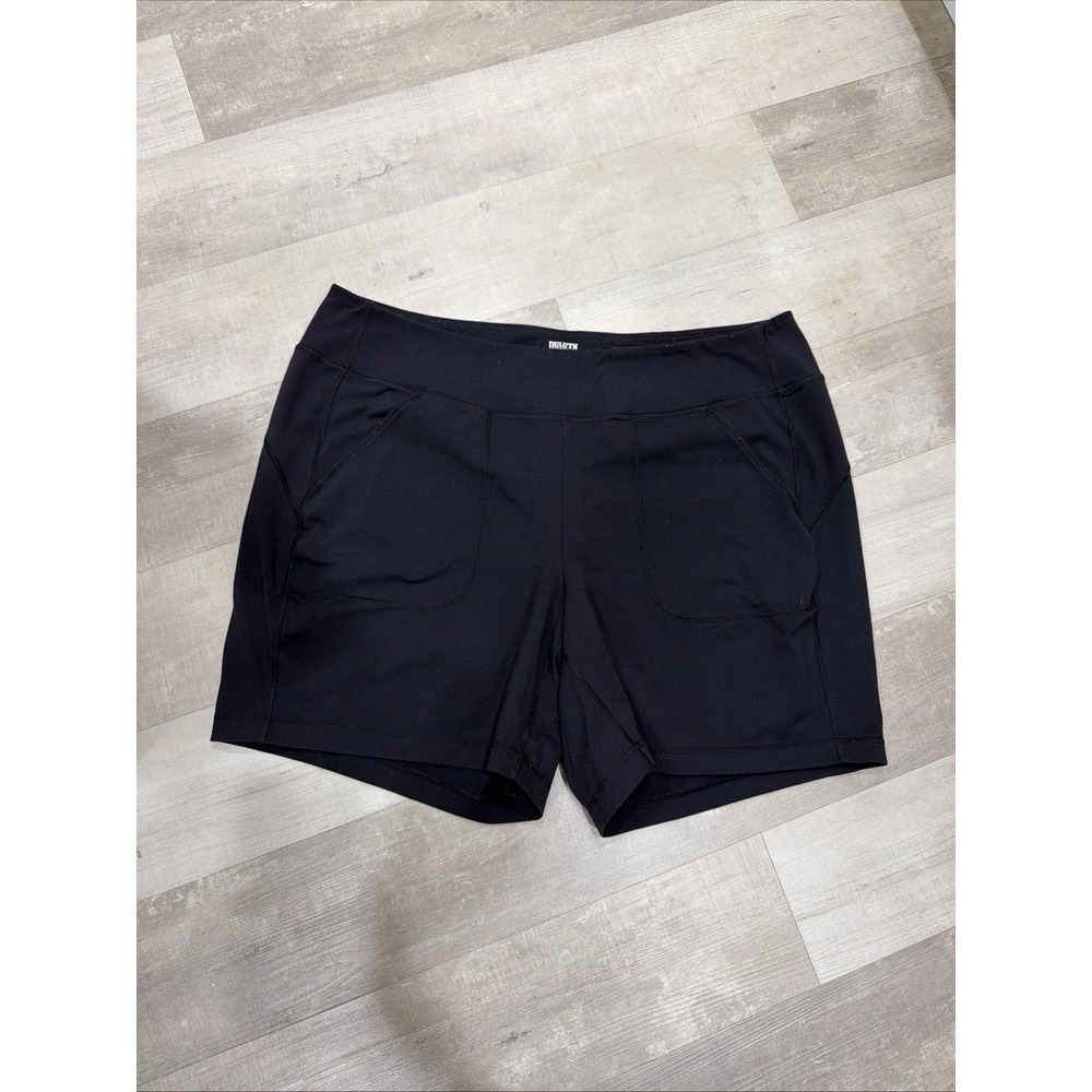 DULUTH TRADING NoGA CLASSIC SHORTS BLACK 2X WOMENS POCKETS STRETCH ZIPPER
